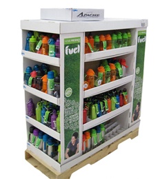 Supermarket Pallet Bottle Promotional Displays