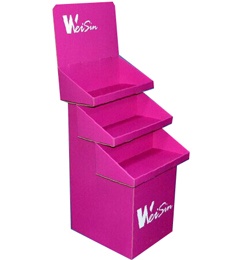 Pink color retail display cabinets